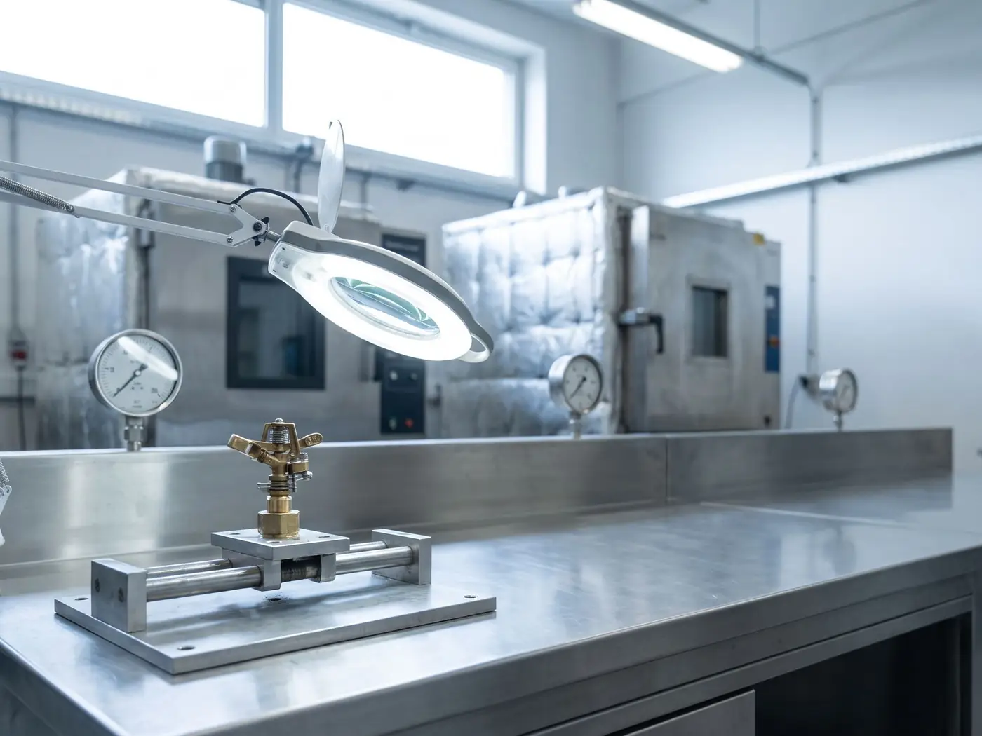 Sprinkler test in a lab
